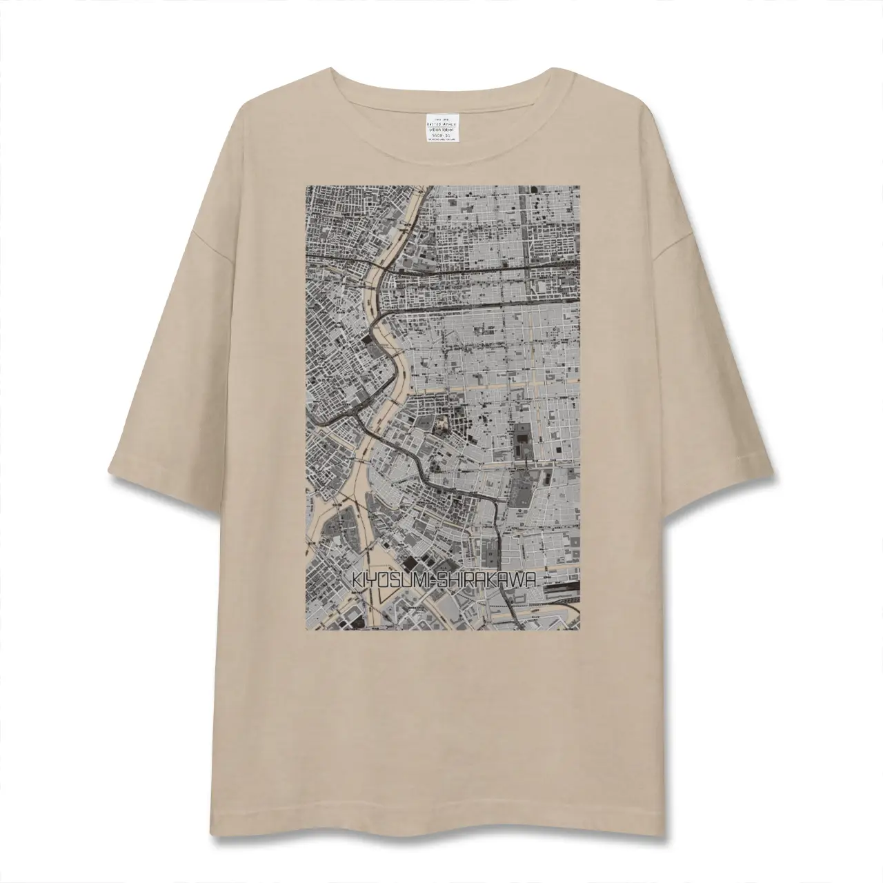 【清澄白河（東京都）】地図柄ビッグシルエットTシャツ