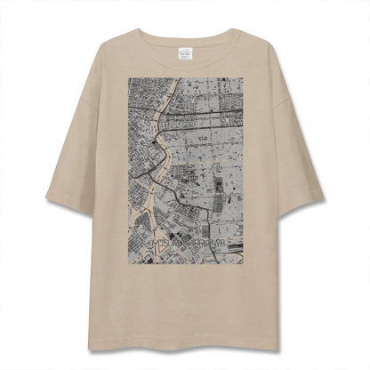 【清澄白河（東京都）】地図柄ビッグシルエットTシャツ