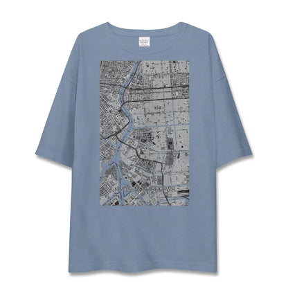 【清澄白河（東京都）】地図柄ビッグシルエットTシャツ