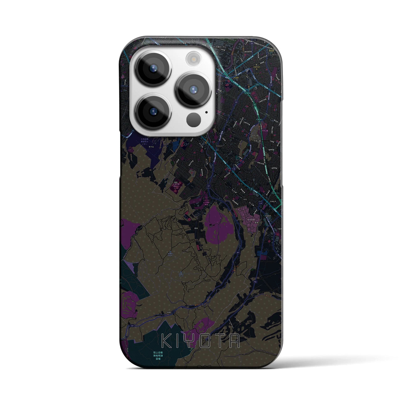 【清田（北海道）】地図柄iPhoneケース（バックカバータイプ）