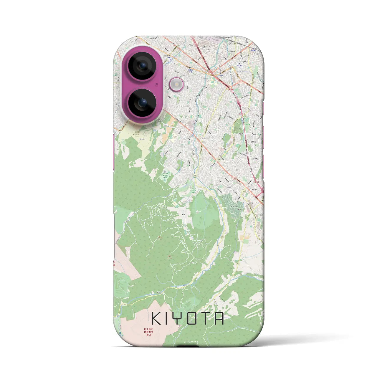 【清田（北海道）】地図柄iPhoneケース（バックカバータイプ）