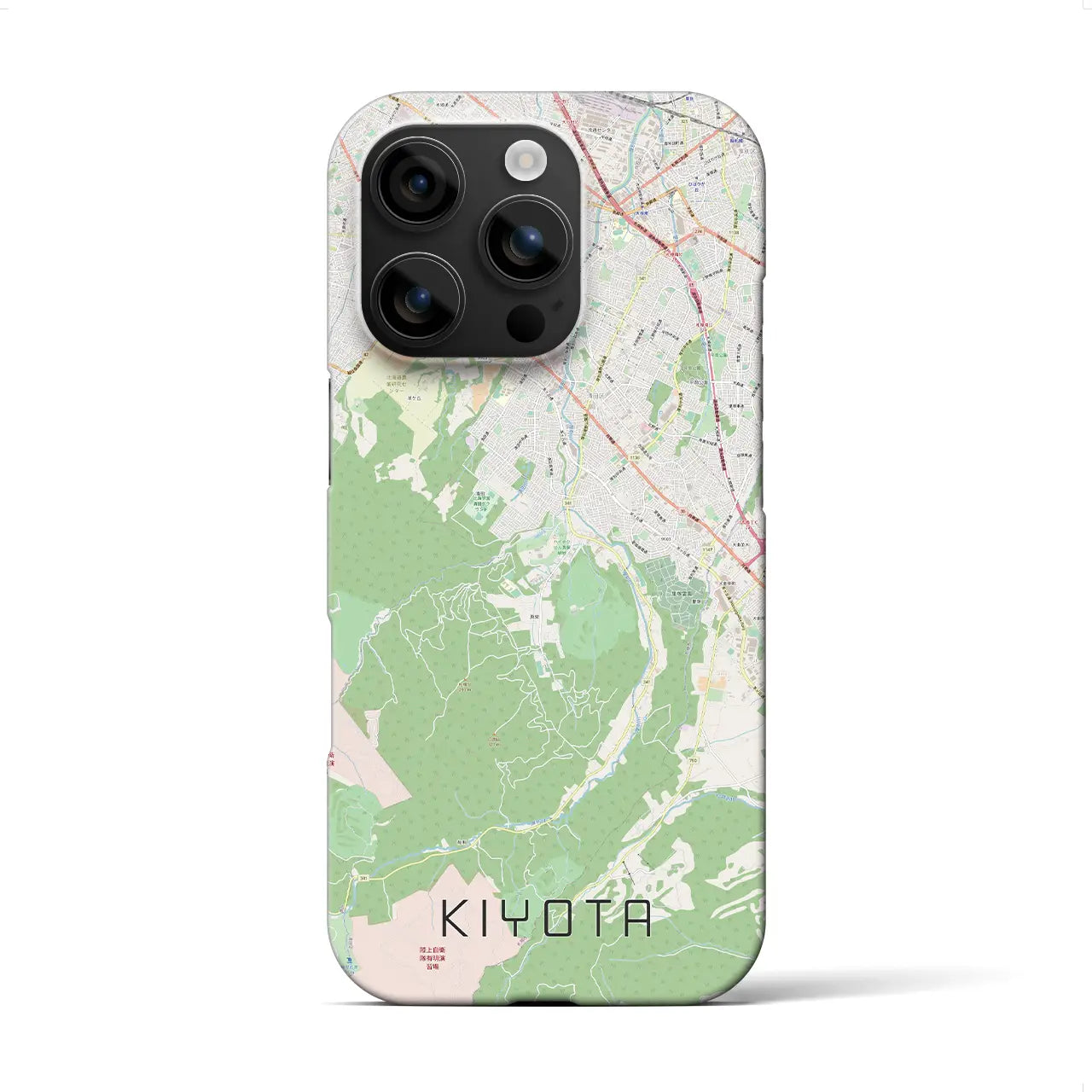 【清田（北海道）】地図柄iPhoneケース（バックカバータイプ）