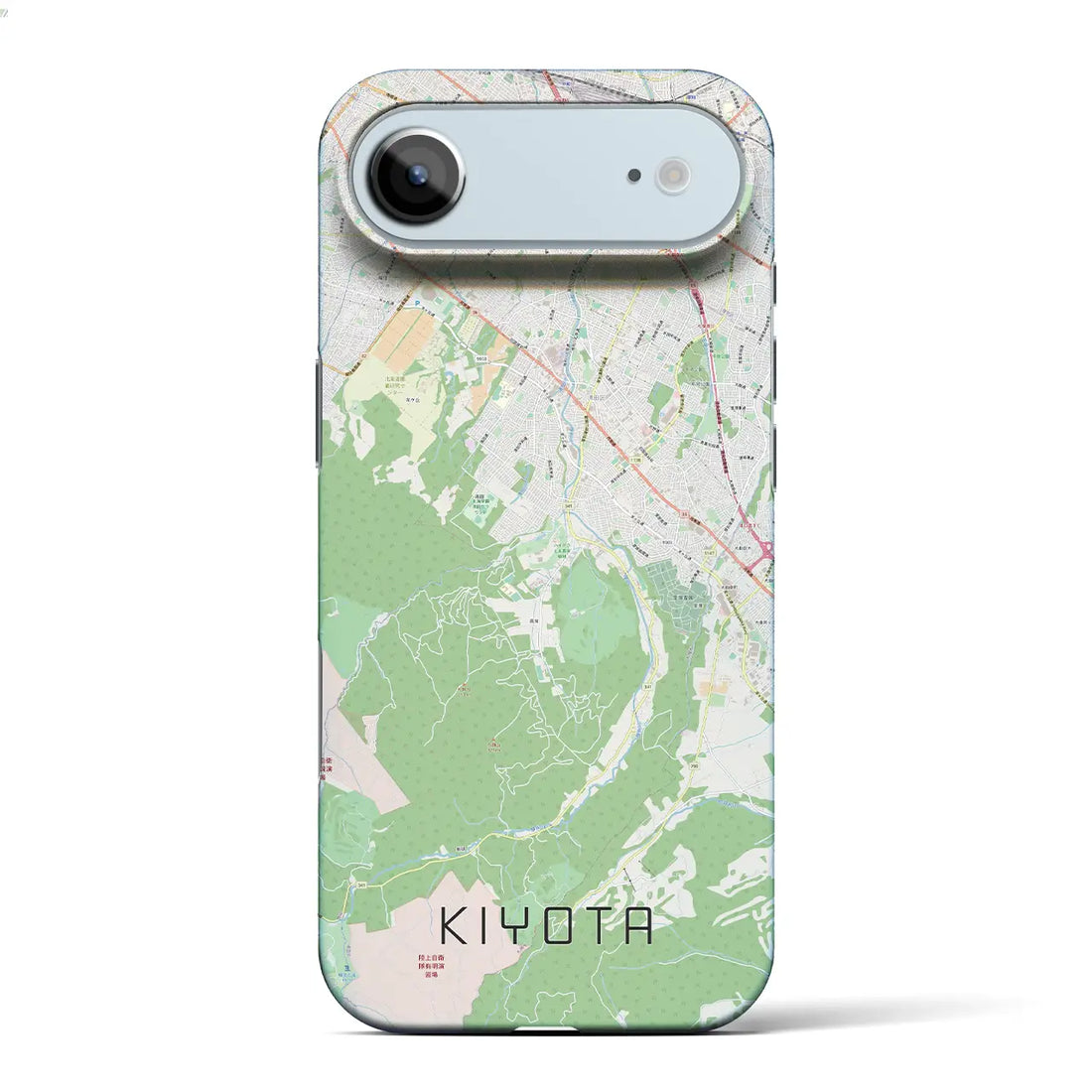 【清田（北海道）】地図柄iPhoneケース（バックカバータイプ）ナチュラル・iPhone 17 Pro Max 用