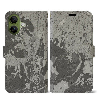 【清田（北海道）】地図柄iPhoneケース（手帳タイプ）