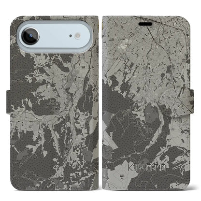 【清田（北海道）】地図柄iPhoneケース（手帳タイプ）