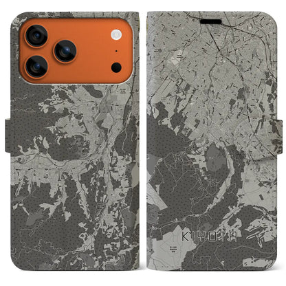 【清田（北海道）】地図柄iPhoneケース（手帳タイプ）