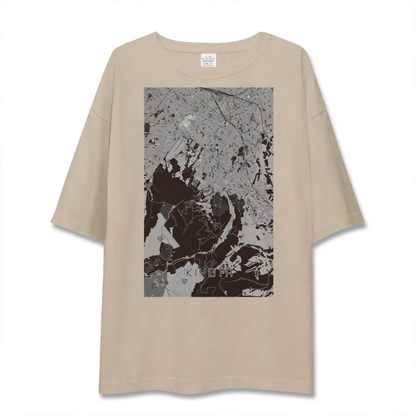 【清田（北海道）】地図柄ビッグシルエットTシャツ