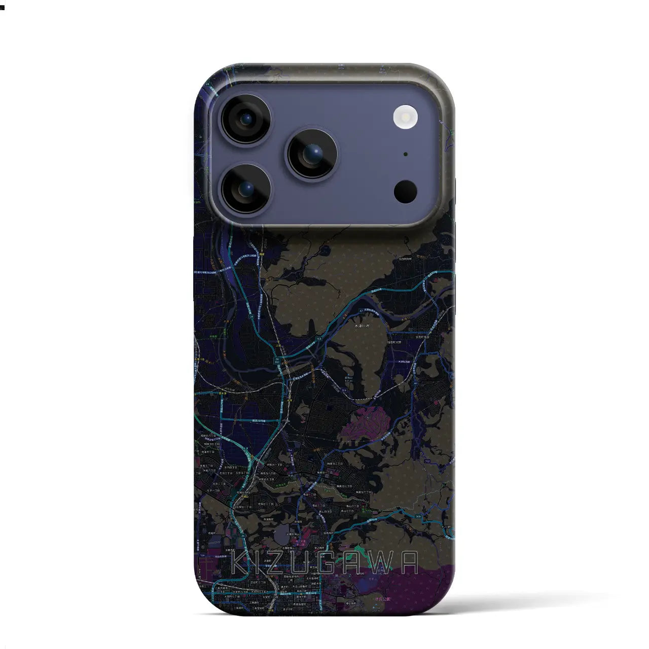 【木津川（京都府）】地図柄iPhoneケース（バックカバータイプ）