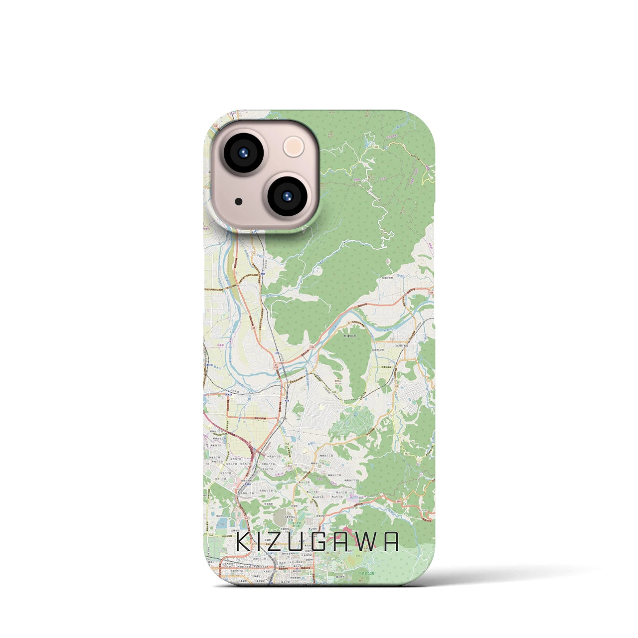 【木津川（京都府）】地図柄iPhoneケース（バックカバータイプ）