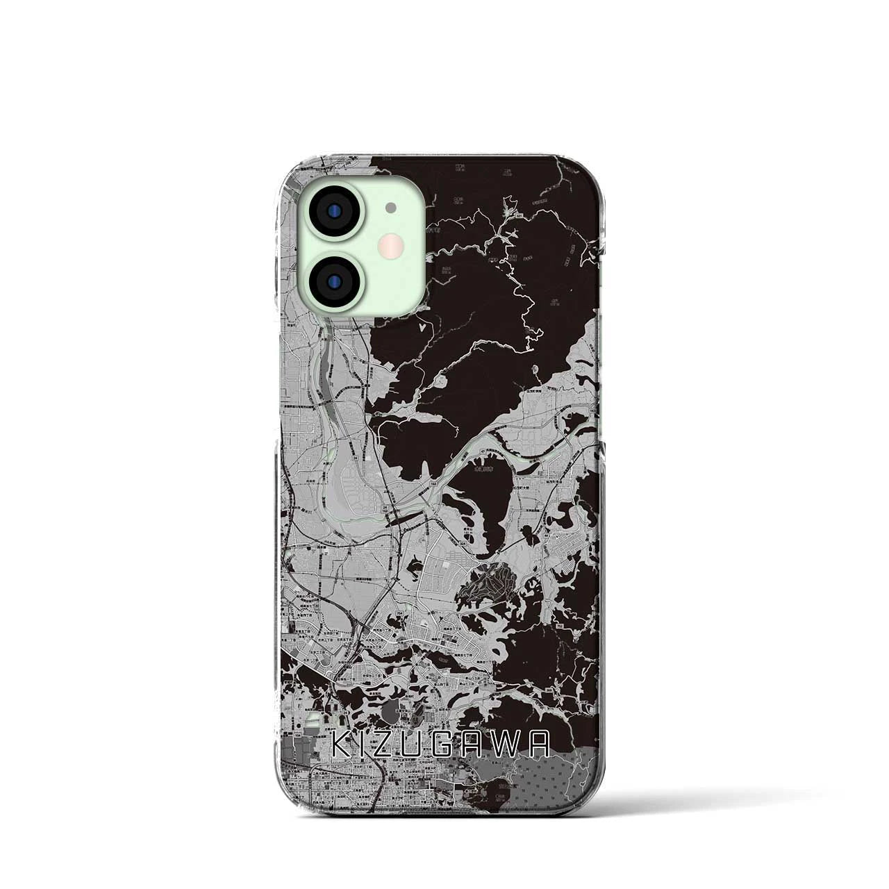 【木津川（京都府）】地図柄iPhoneケース（クリアタイプ）