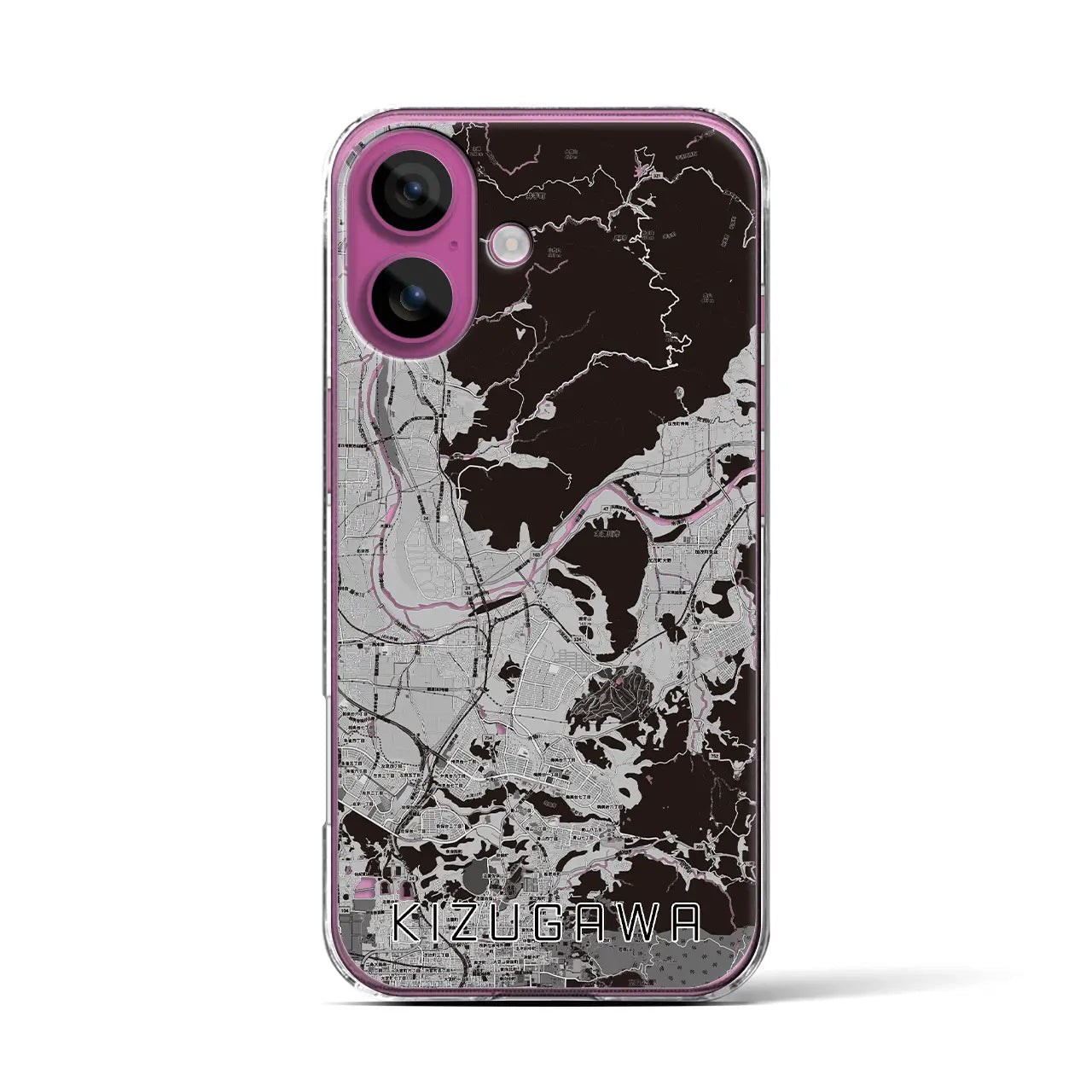 【木津川（京都府）】地図柄iPhoneケース（クリアタイプ）
