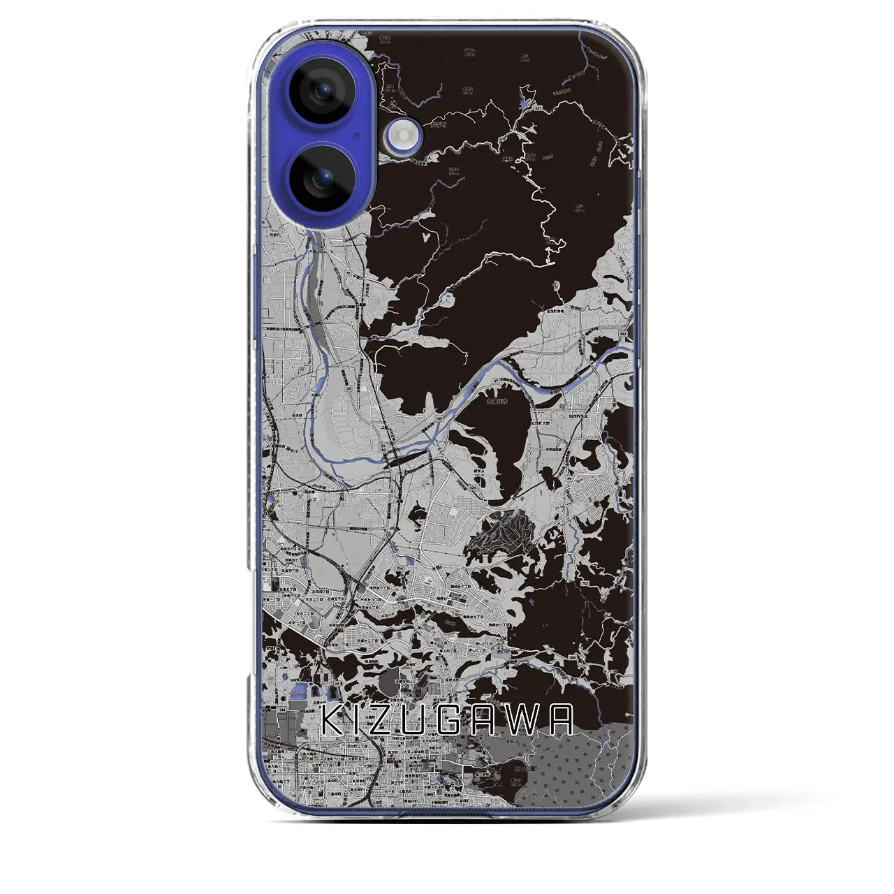 【木津川（京都府）】地図柄iPhoneケース（クリアタイプ）