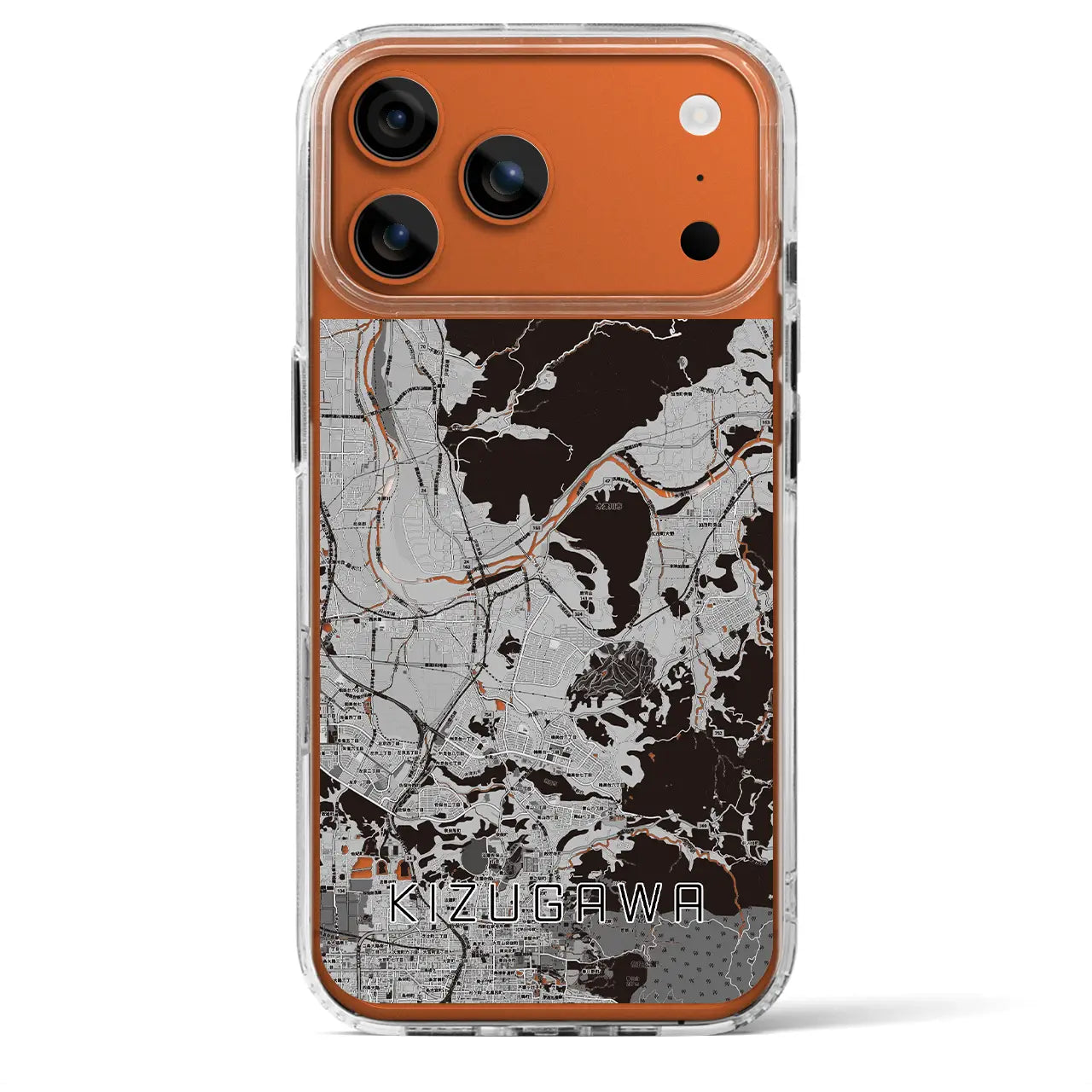 【木津川（京都府）】地図柄iPhoneケース（MagSafeタイプ）