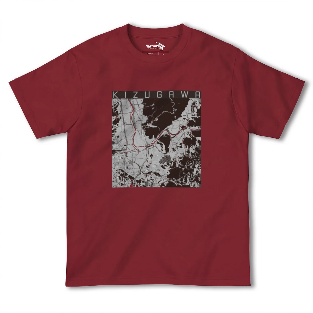 【木津川(京都府)】地図柄ヘビーウェイトTシャツ