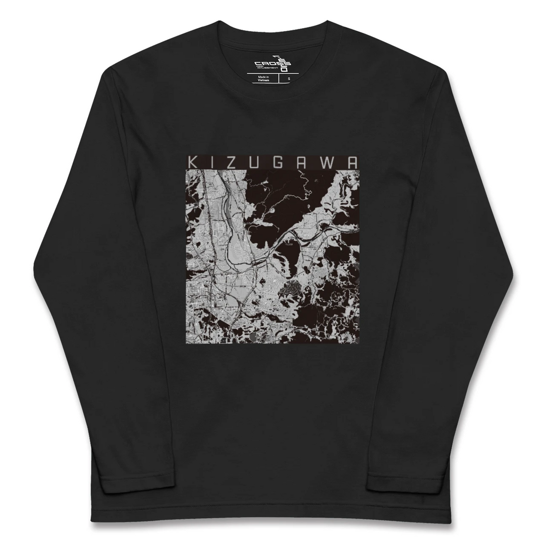 【木津川(京都府)】地図柄ロングスリーブTシャツ