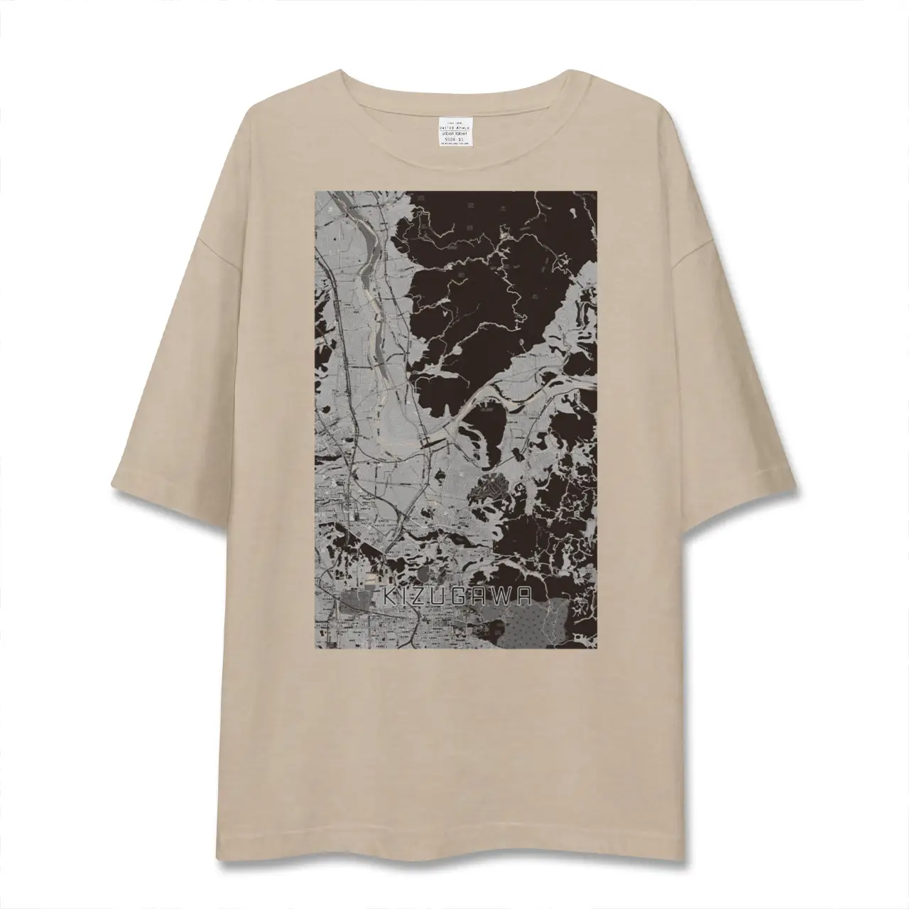 【木津川（京都府）】地図柄ビッグシルエットTシャツ