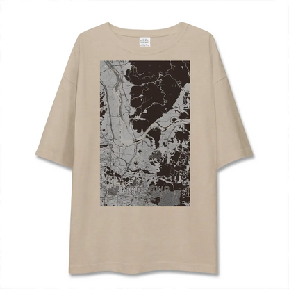 【木津川（京都府）】地図柄ビッグシルエットTシャツ