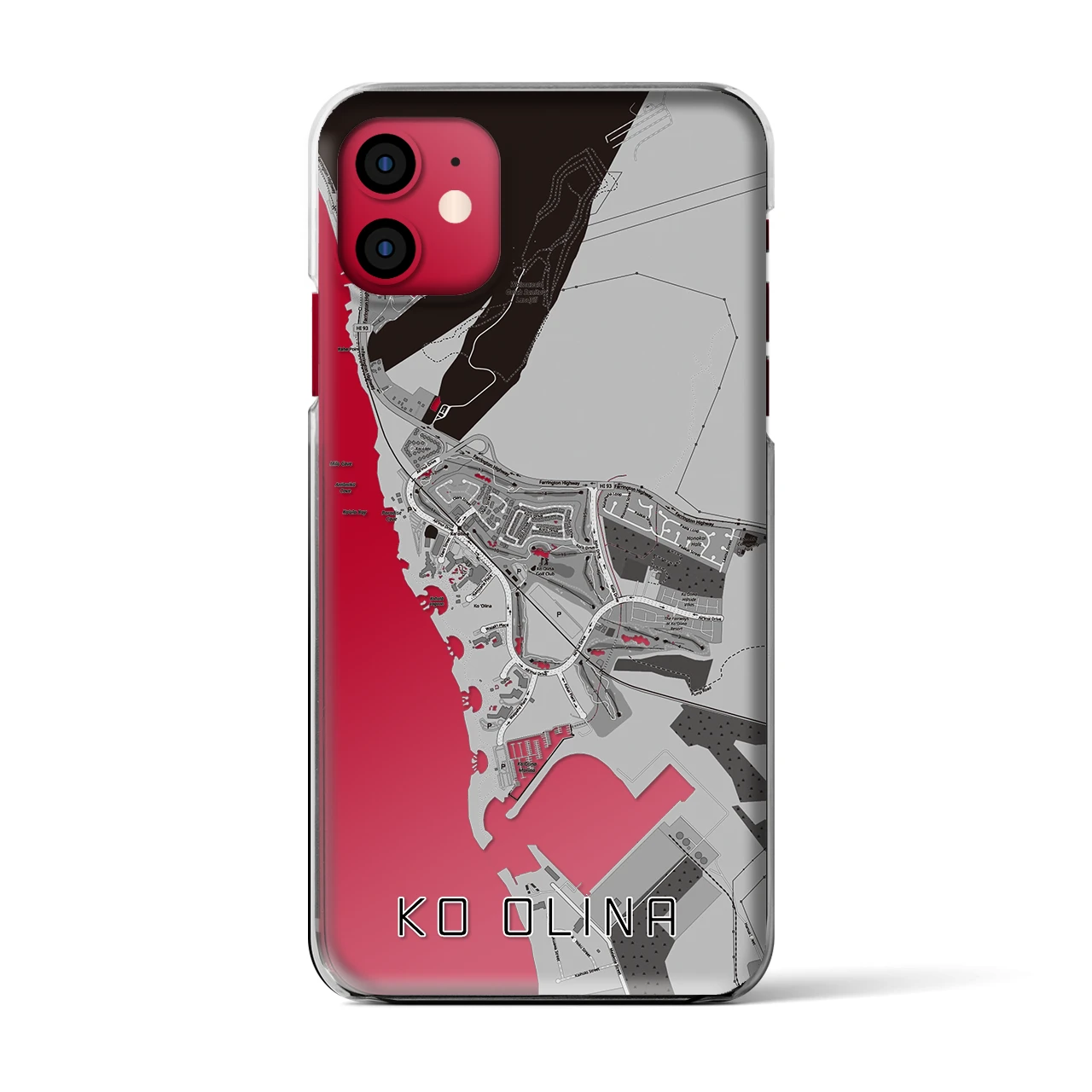 【コオリナ（アメリカ）】地図柄iPhoneケース（クリアタイプ）