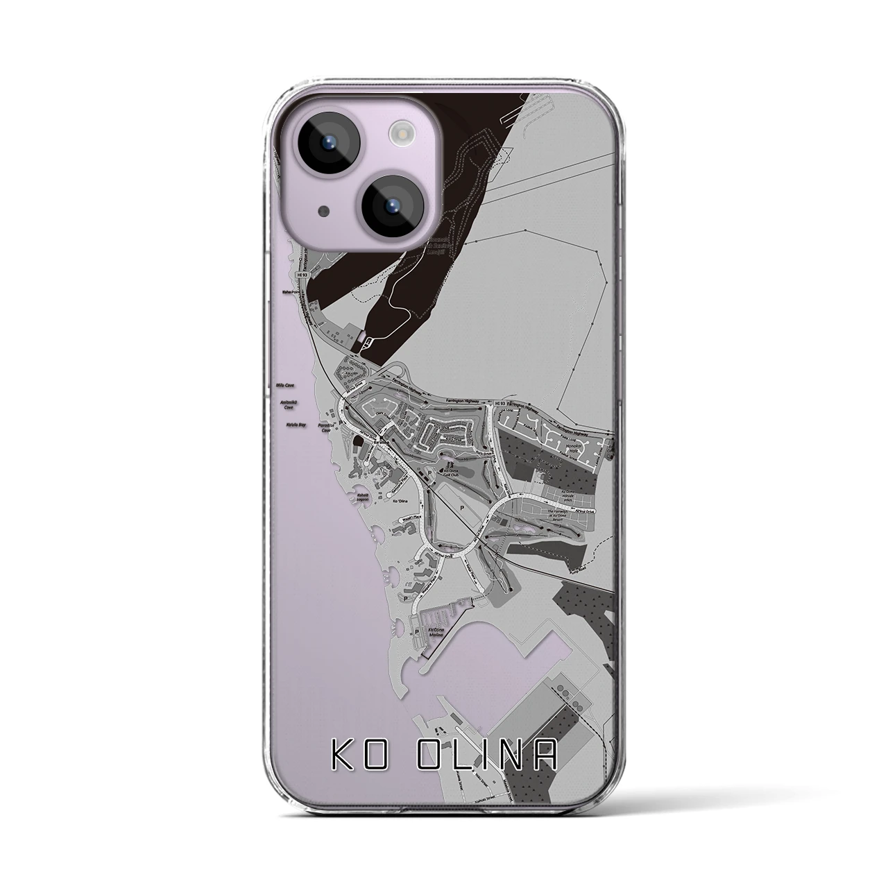 【コオリナ（アメリカ）】地図柄iPhoneケース（クリアタイプ）