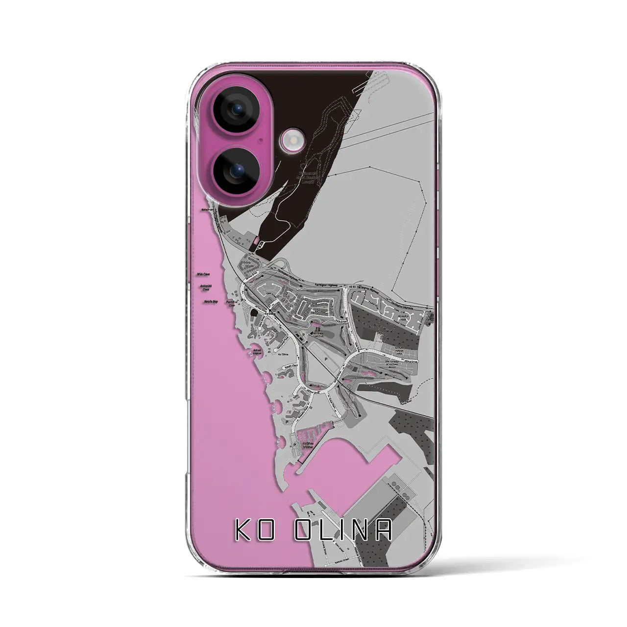 【コオリナ（アメリカ）】地図柄iPhoneケース（クリアタイプ）