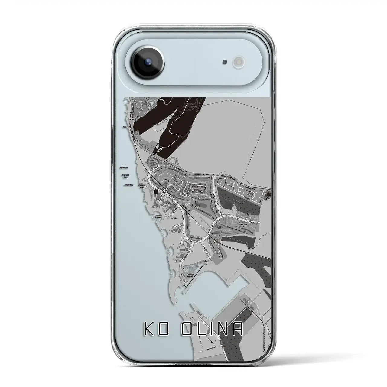 【コオリナ（アメリカ）】地図柄iPhoneケース（クリアタイプ）