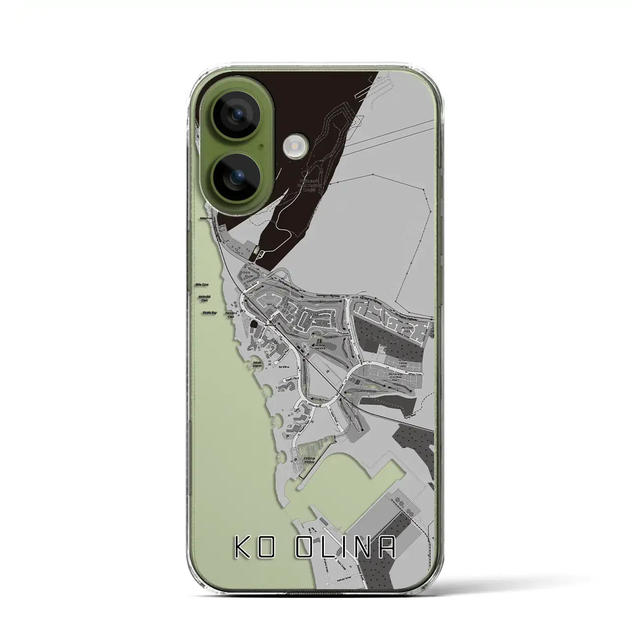 【コオリナ（アメリカ）】地図柄iPhoneケース（クリアタイプ）