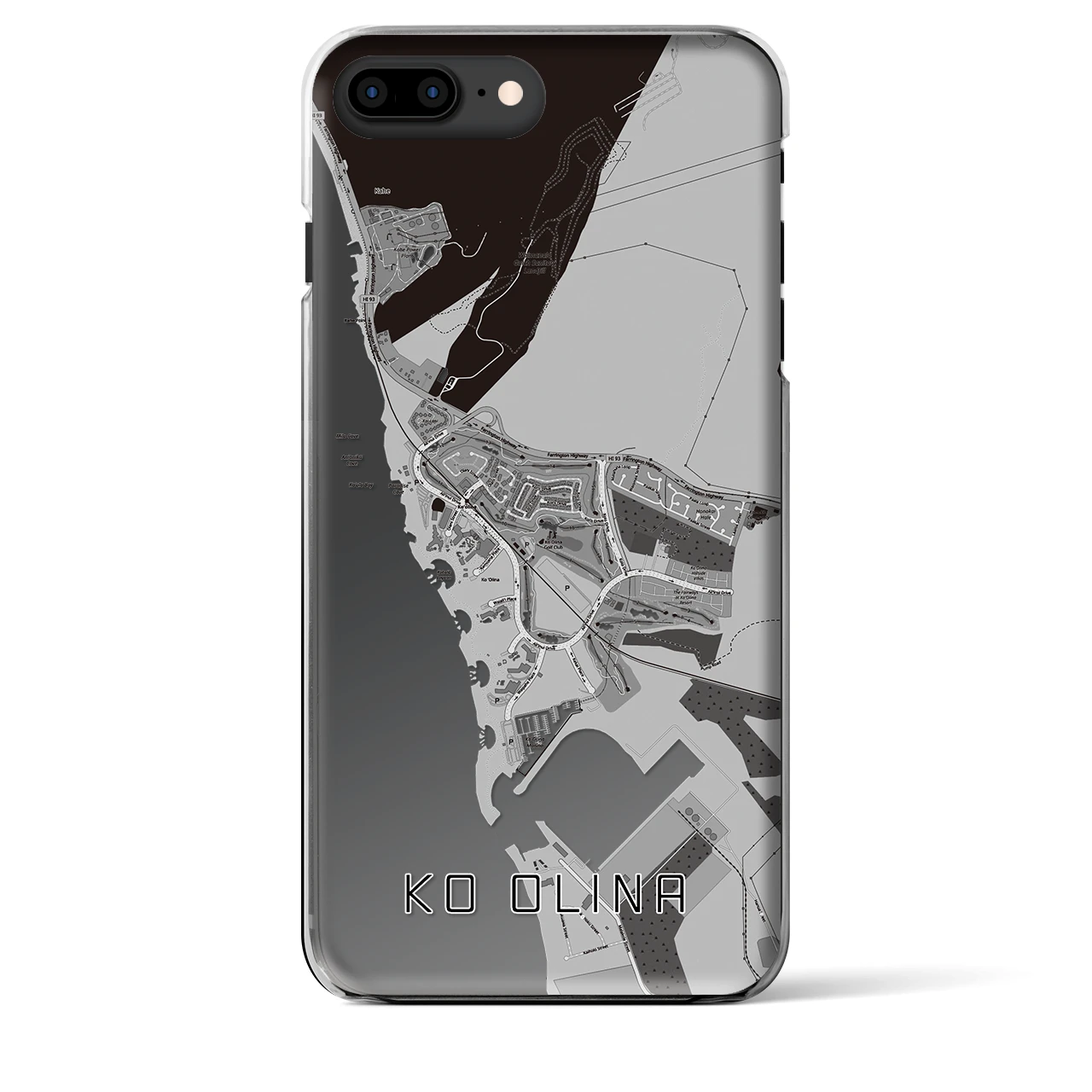 【コオリナ（アメリカ）】地図柄iPhoneケース（クリアタイプ）