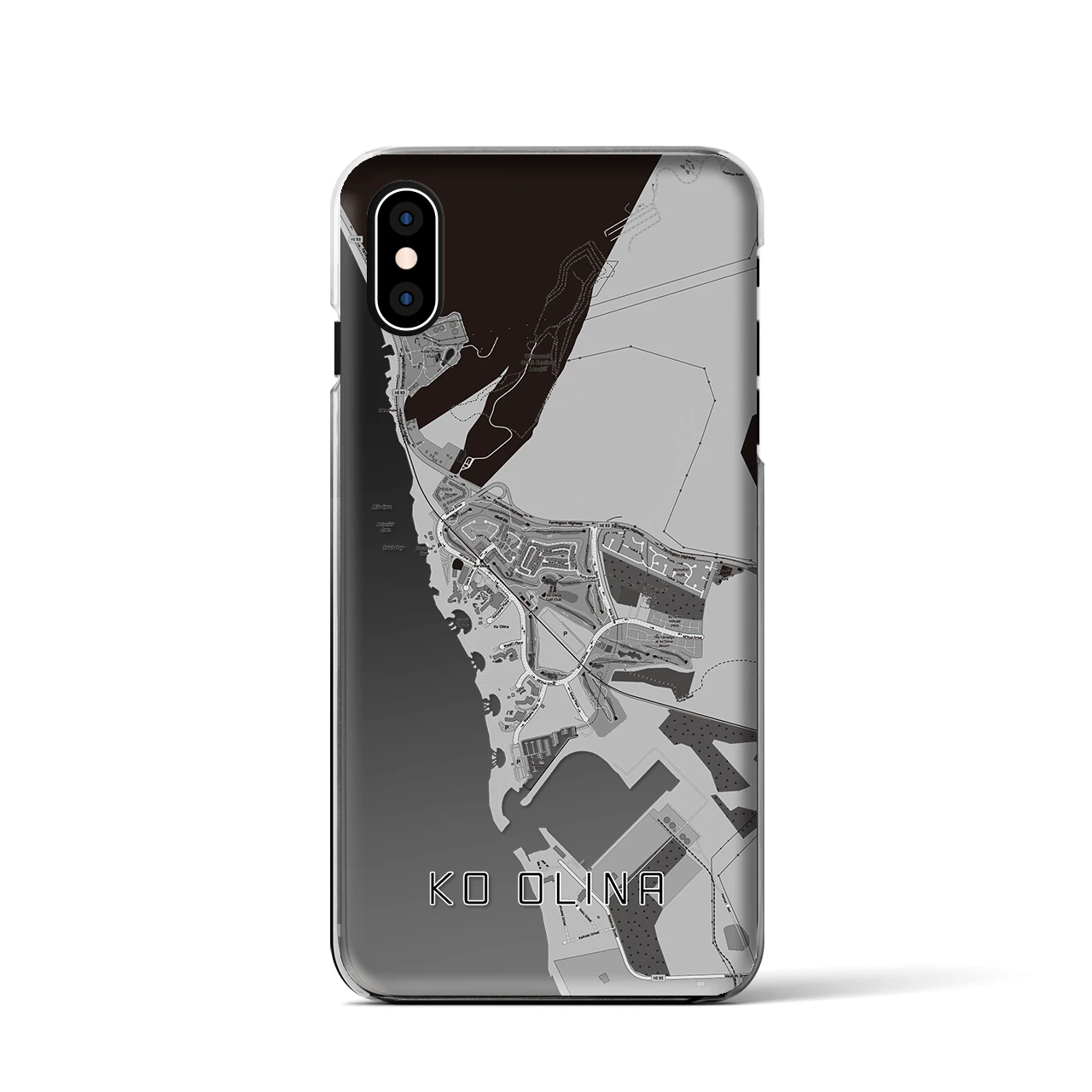 【コオリナ（アメリカ）】地図柄iPhoneケース（クリアタイプ）