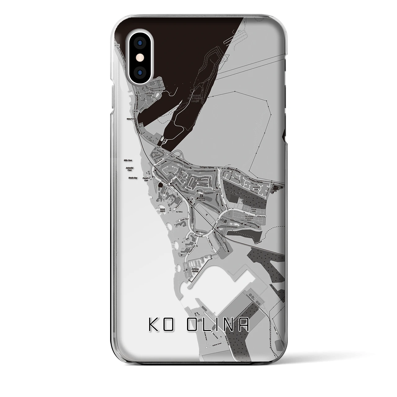 【コオリナ（アメリカ）】地図柄iPhoneケース（クリアタイプ）