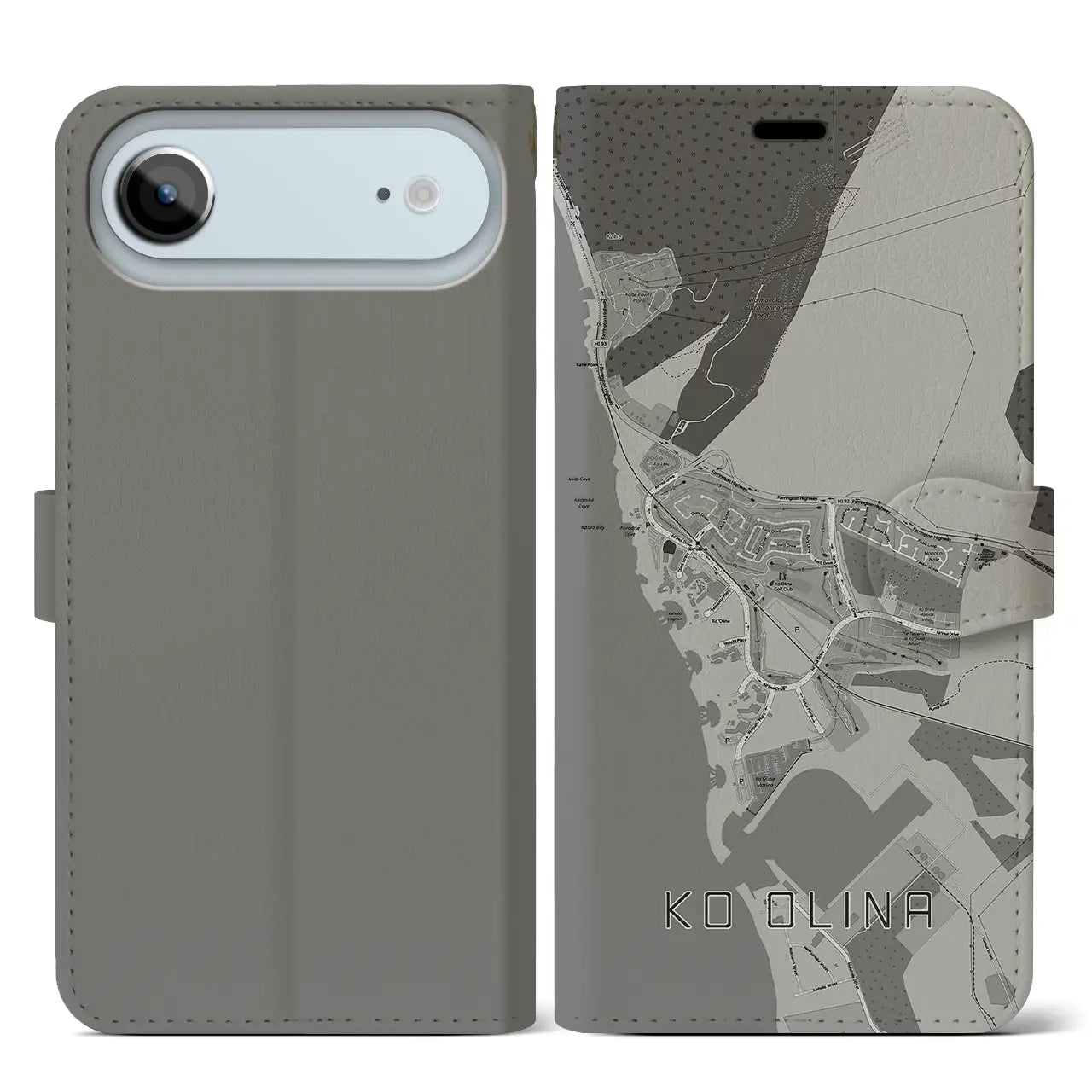 【コオリナ（アメリカ）】地図柄iPhoneケース（手帳タイプ）