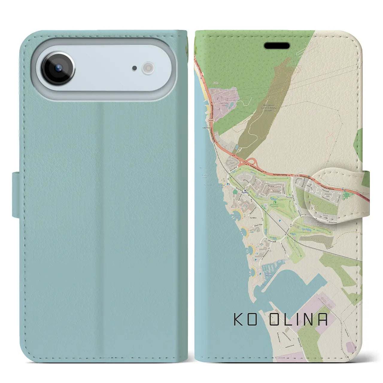 【コオリナ（アメリカ）】地図柄iPhoneケース（手帳タイプ）