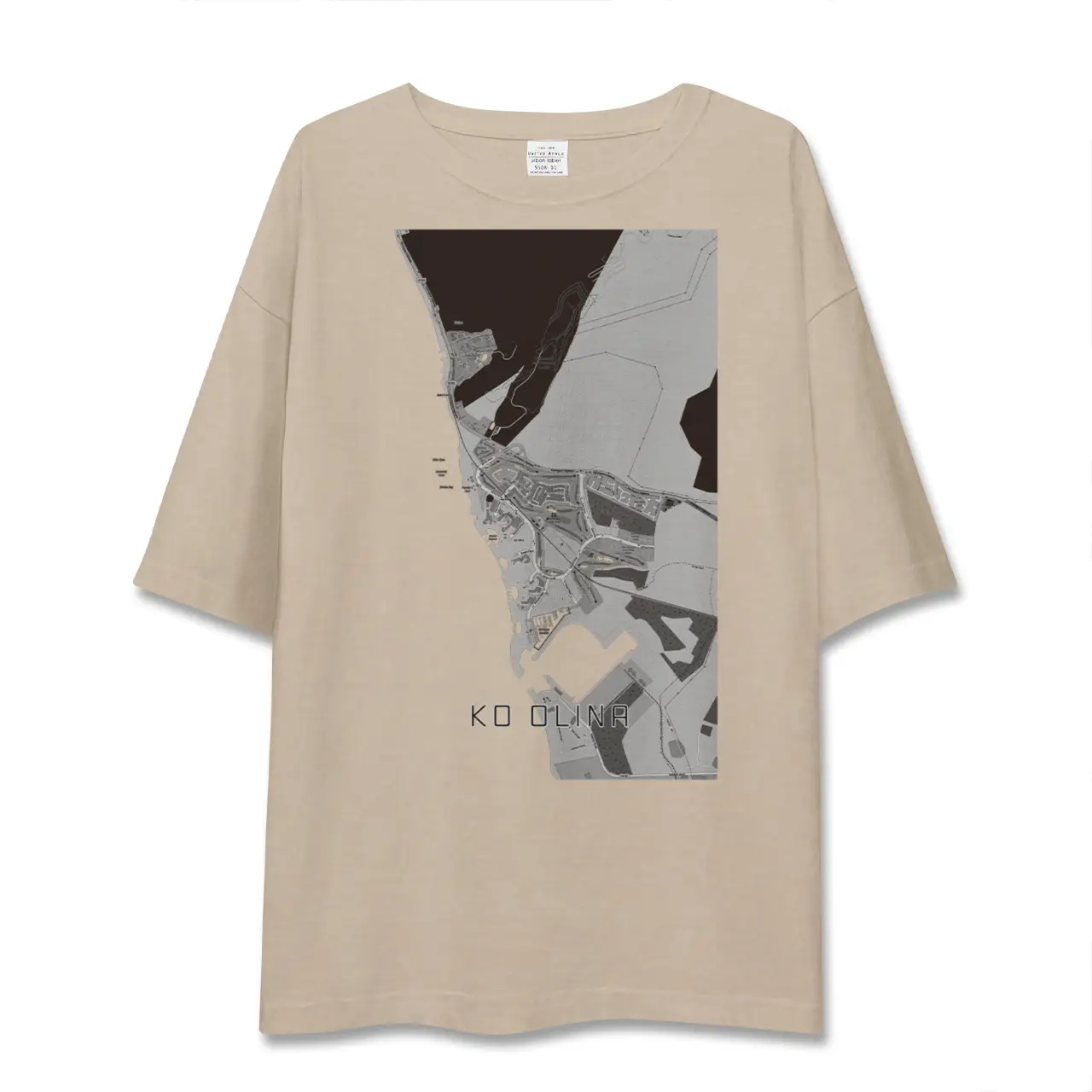 【コオリナ（アメリカ）】地図柄ビッグシルエットTシャツ