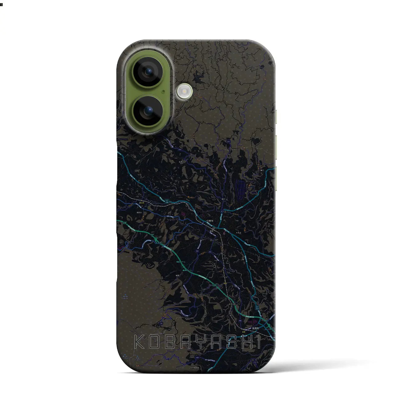 【小林（宮崎県）】地図柄iPhoneケース（バックカバータイプ）