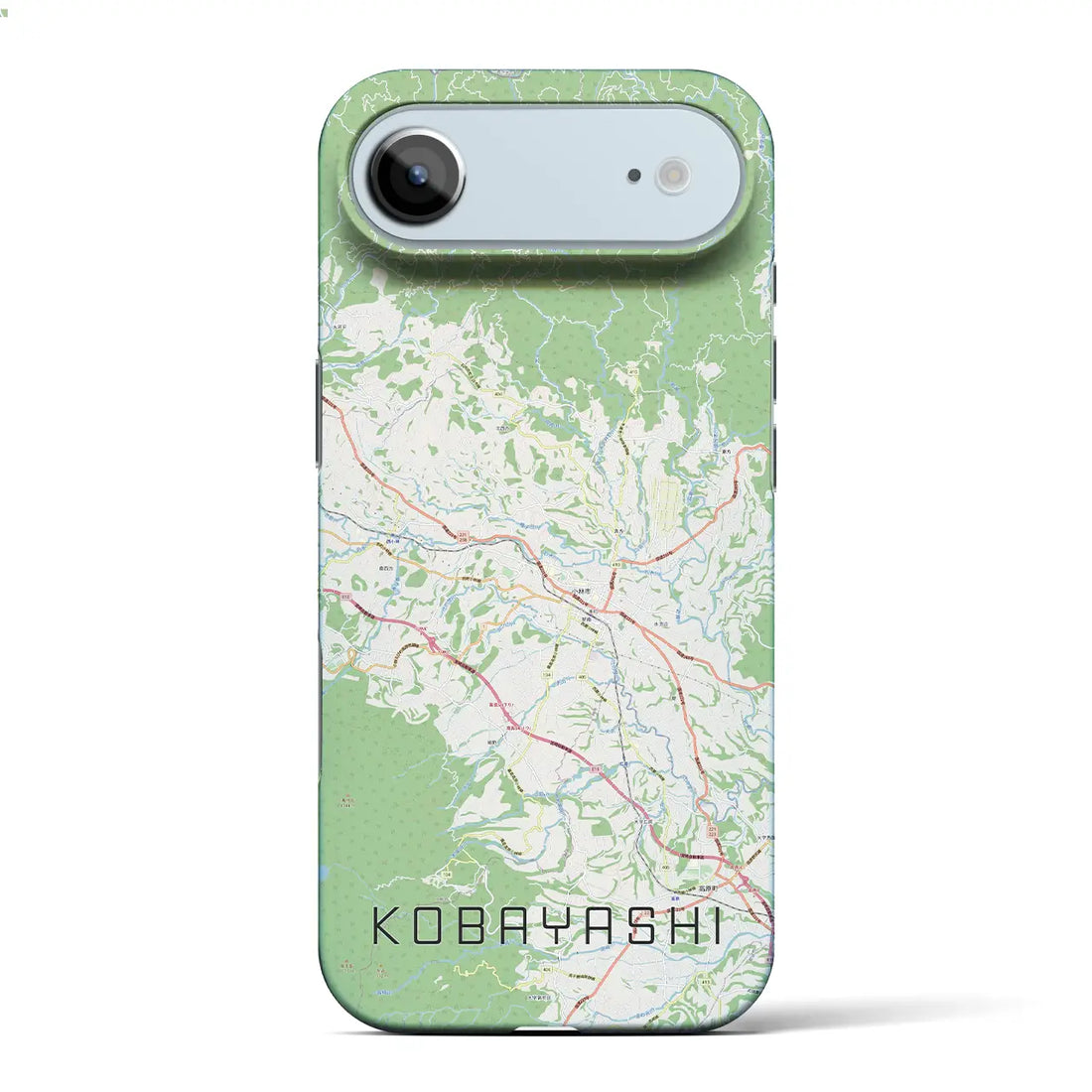 【小林（宮崎県）】地図柄iPhoneケース（バックカバータイプ）ナチュラル・iPhone 17 Pro Max 用