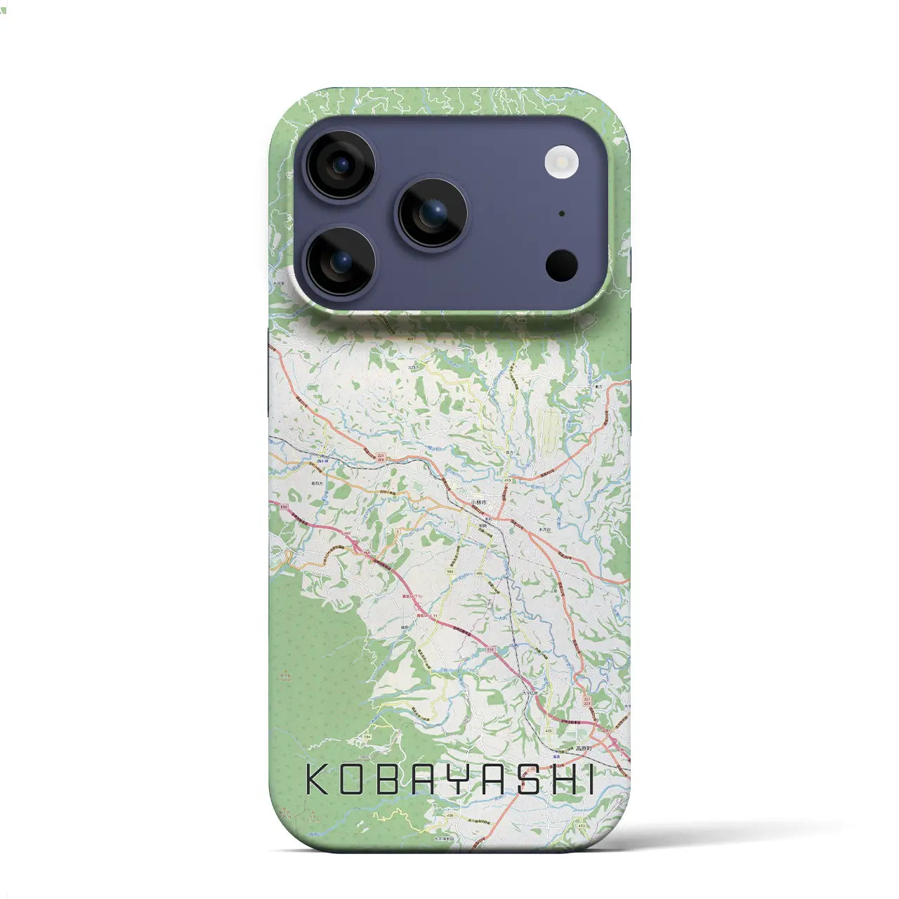 【小林（宮崎県）】地図柄iPhoneケース（バックカバータイプ）