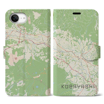 【小林（宮崎県）】地図柄iPhoneケース（手帳タイプ）