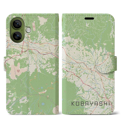 【小林（宮崎県）】地図柄iPhoneケース（手帳タイプ）