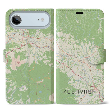 【小林（宮崎県）】地図柄iPhoneケース（手帳タイプ）