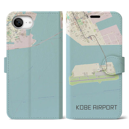 【神戸空港（兵庫県）】地図柄iPhoneケース（手帳タイプ）
