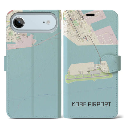 【神戸空港（兵庫県）】地図柄iPhoneケース（手帳タイプ）