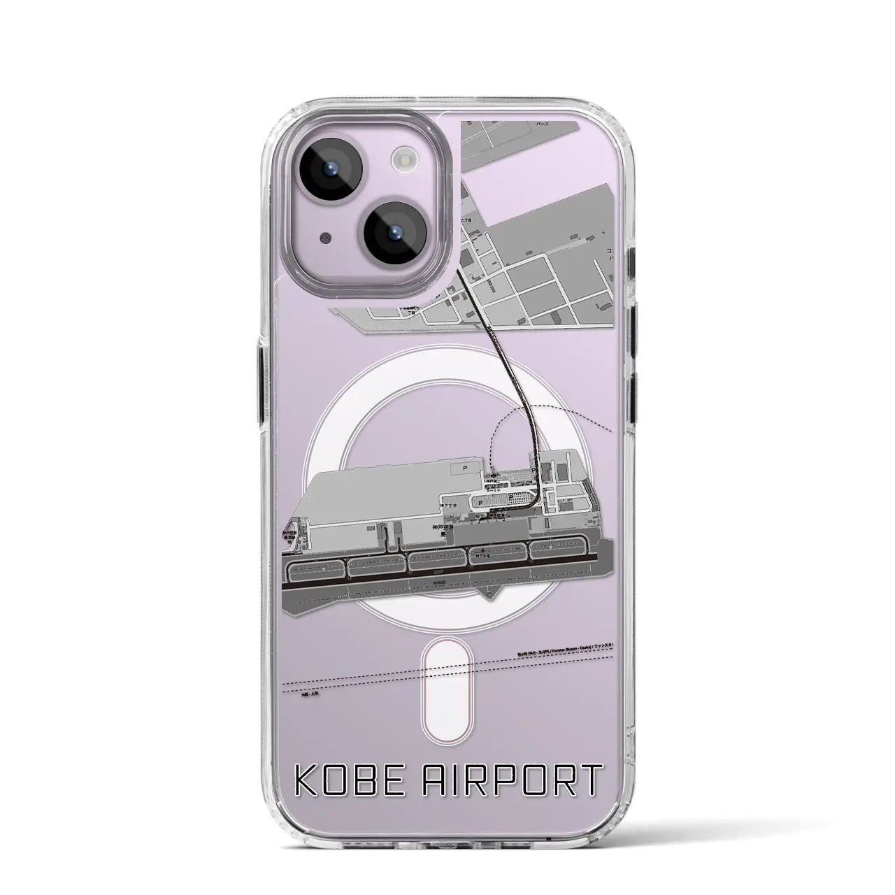 【神戸空港（兵庫県）】地図柄iPhoneケース（MagSafeタイプ）