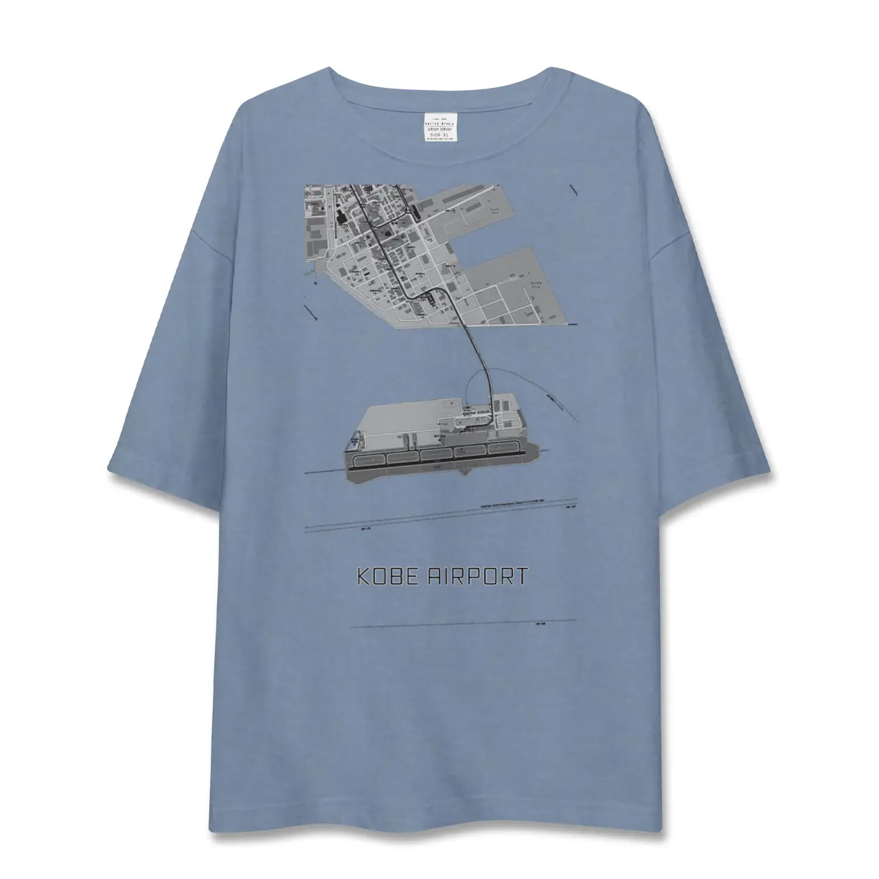【神戸空港（兵庫県）】地図柄ビッグシルエットTシャツ