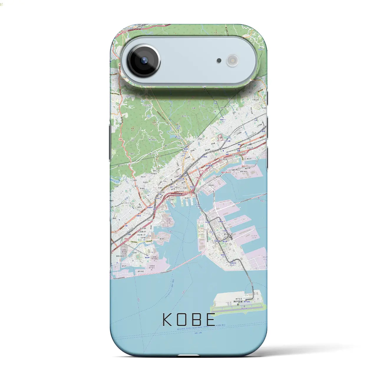 【神戸（兵庫県）】地図柄iPhoneケース（バックカバータイプ）