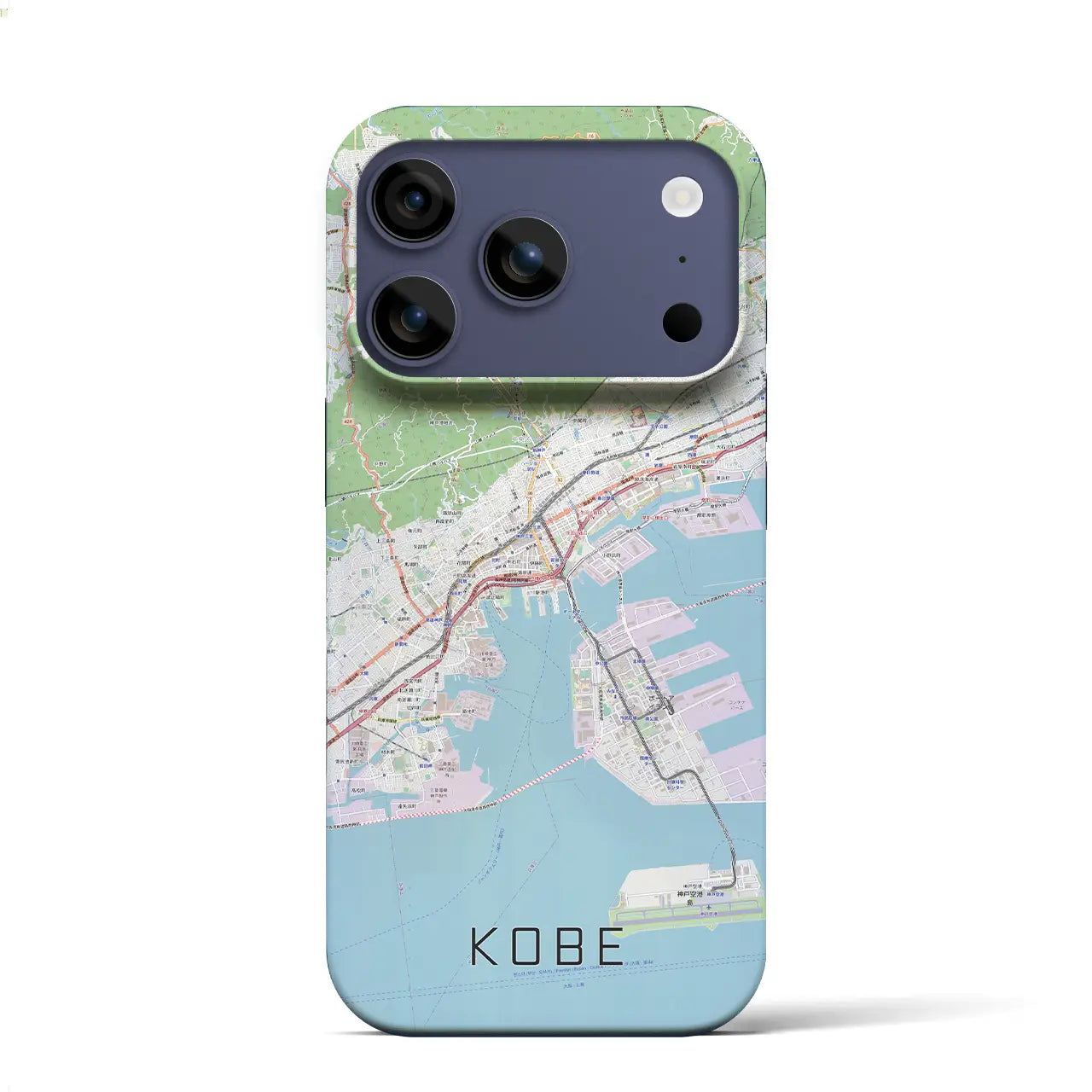 【神戸（兵庫県）】地図柄iPhoneケース（バックカバータイプ）