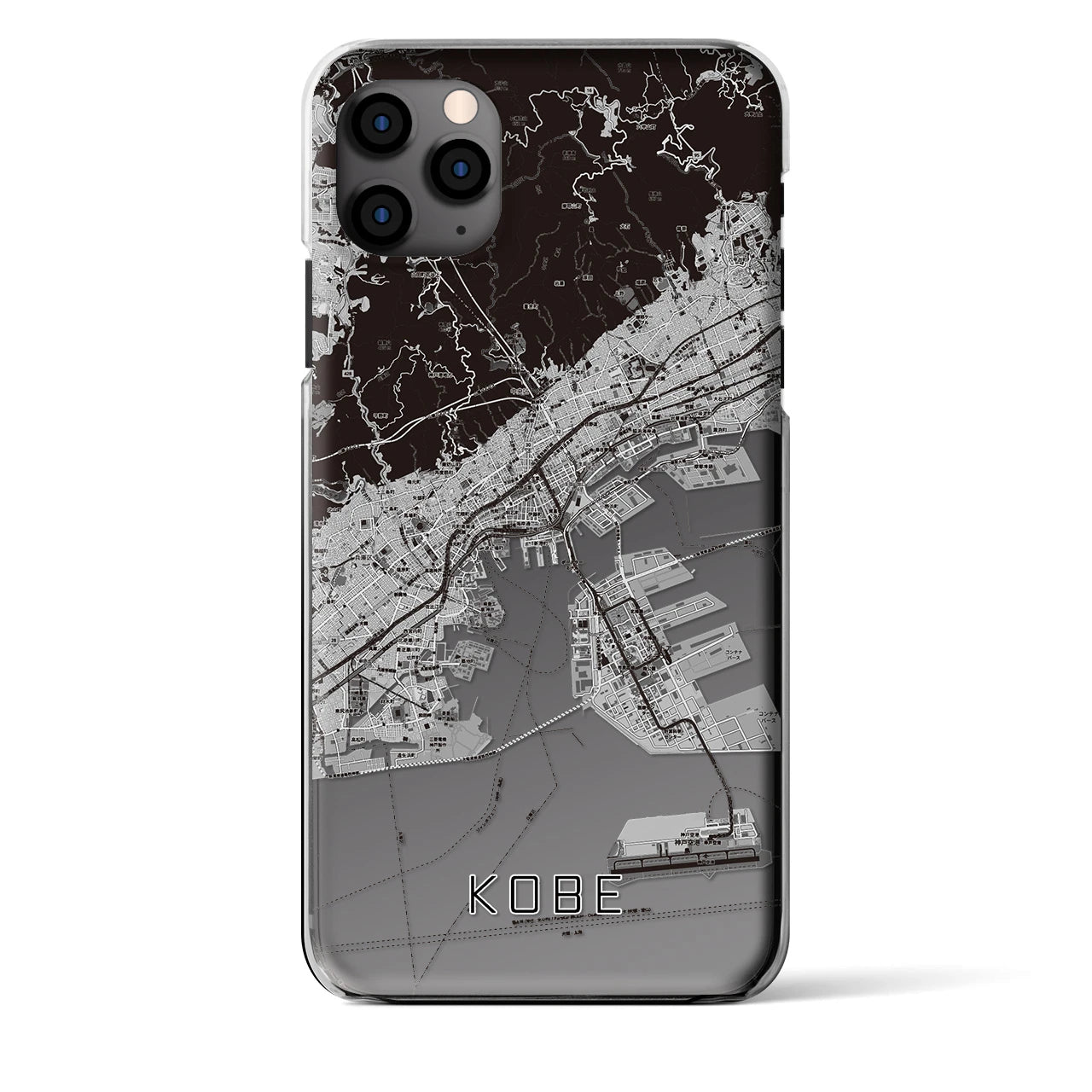 【神戸（兵庫県）】地図柄iPhoneケース（クリアタイプ）
