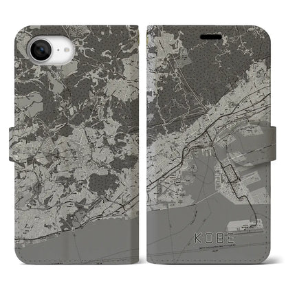 【神戸（兵庫県）】地図柄iPhoneケース（手帳タイプ）