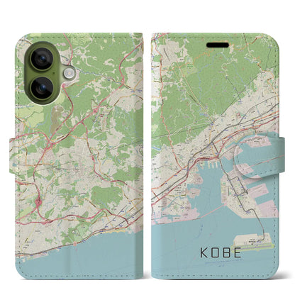 【神戸（兵庫県）】地図柄iPhoneケース（手帳タイプ）
