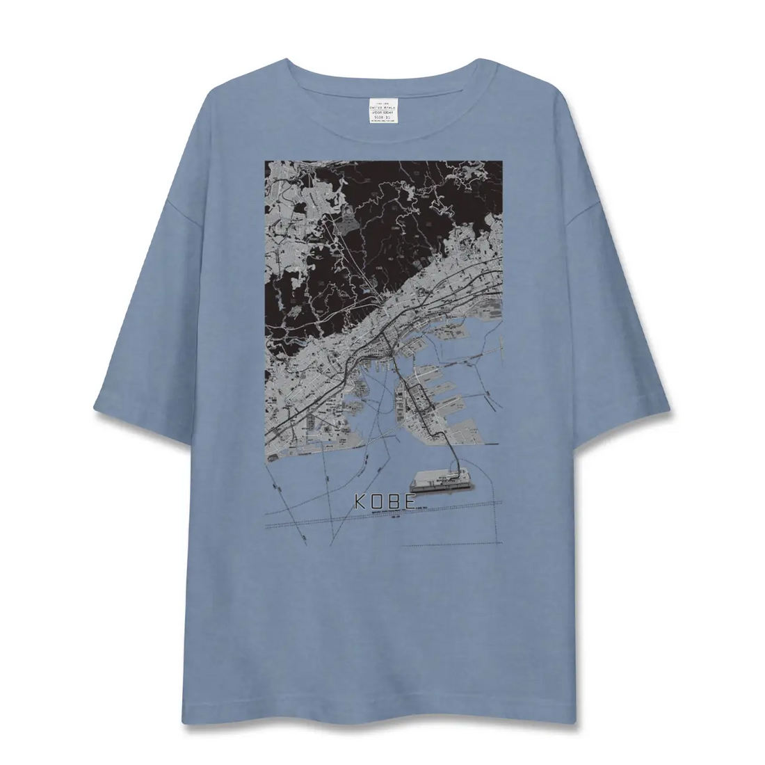 【神戸（兵庫県）】地図柄ビッグシルエットTシャツ
