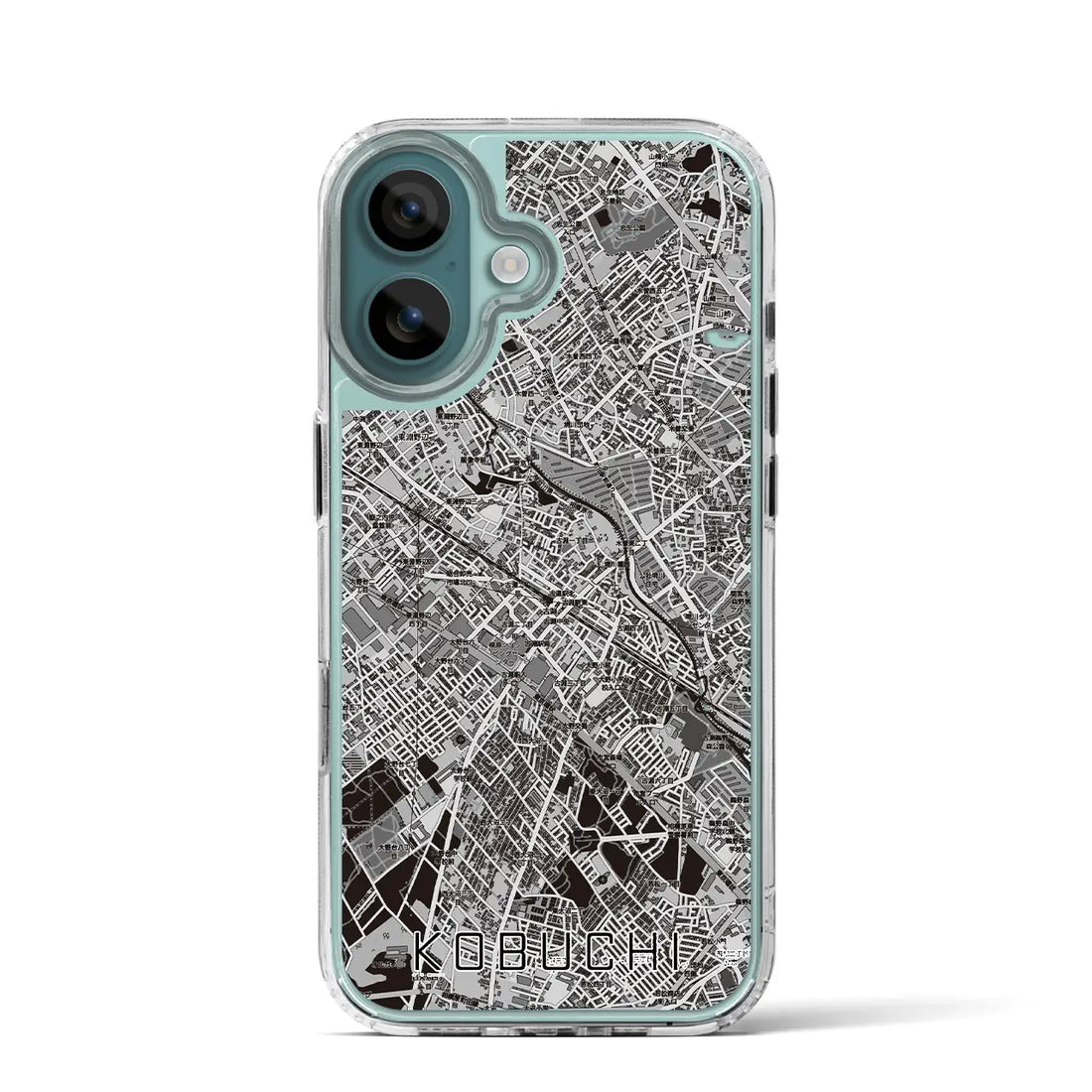 【古淵（神奈川県）】地図柄iPhoneケース（MagSafeタイプ）モノトーン・iPhone 16 Pro 用