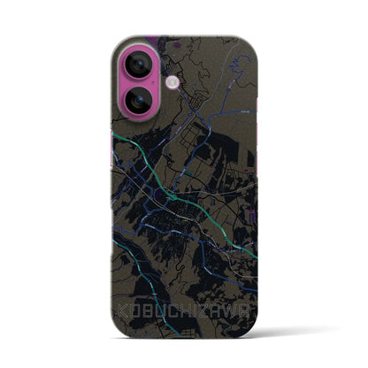 【小淵沢（山梨県）】地図柄iPhoneケース（バックカバータイプ）